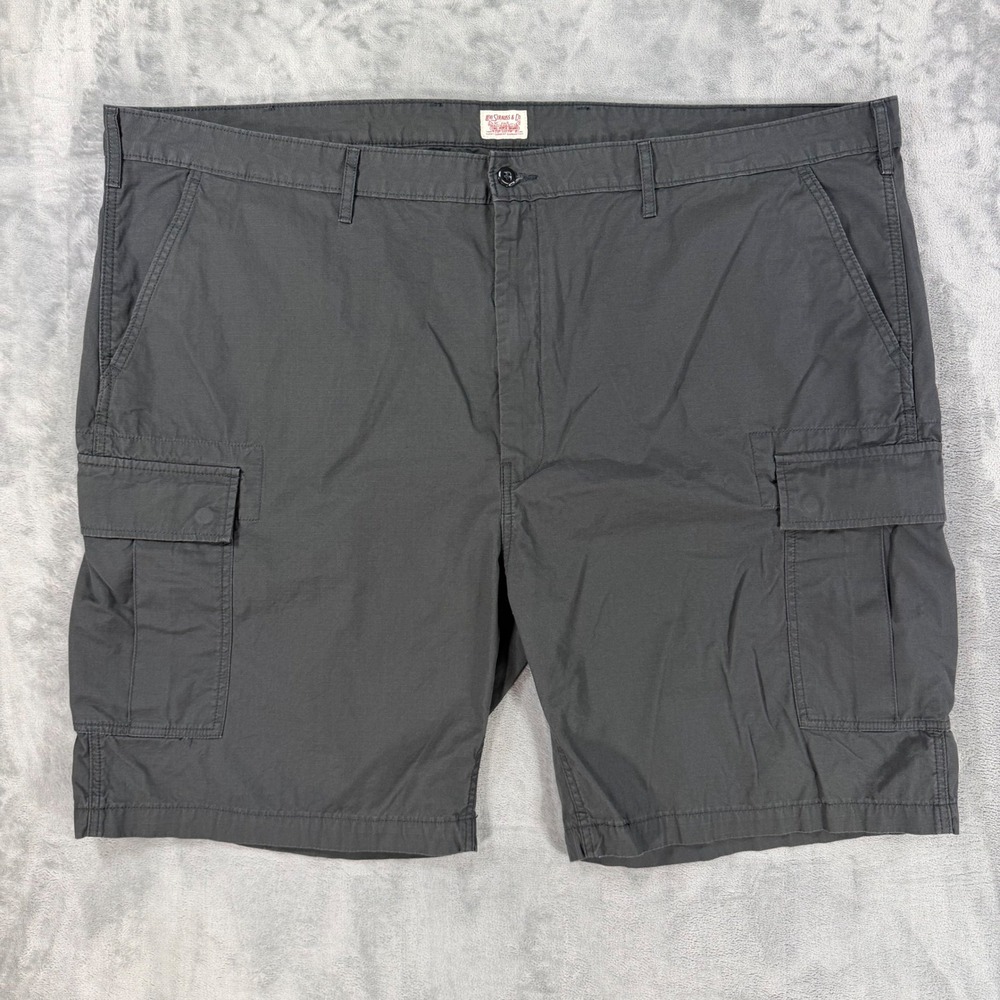 Levi's Ripstop Cargo Shorts Men's Size 52 Dark Gray Utility WaterLess